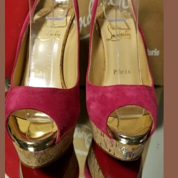Christian Louboutin Lady Peep Sling Pumps 35.5 - Picture 2 of 8